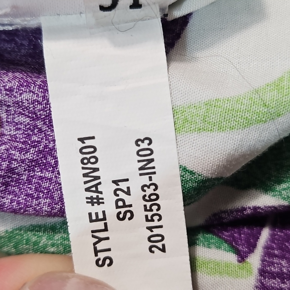 J. Crew 100% Cotton Vibrant Multi-Color Floral Puff Sleeve Ruffle Hem Dress - Picture 15 of 16